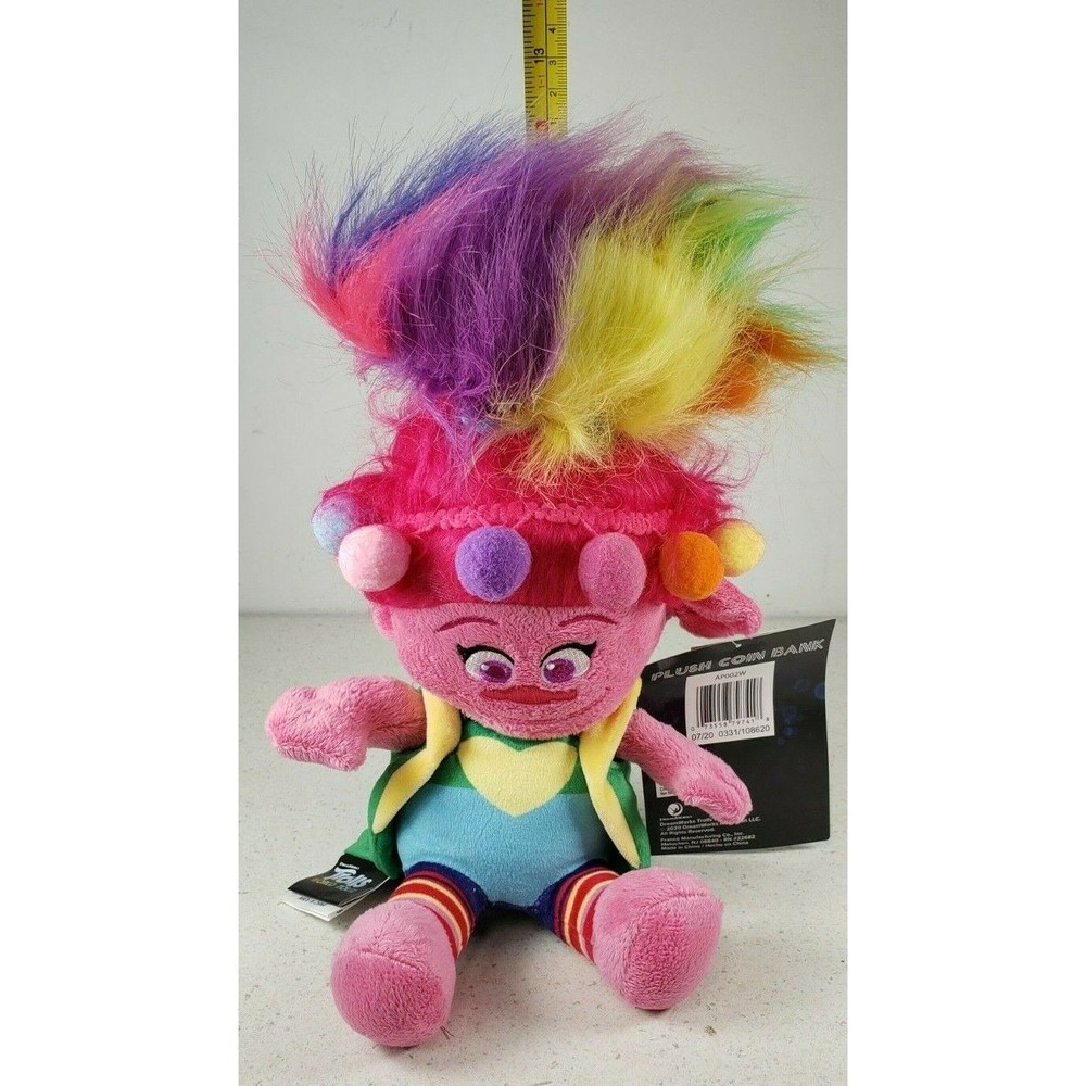 Trolls World Tour Plush Coin Bank Super Soft Doll Toy 2020 DreamWorks